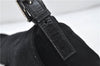 Authentic FENDI Mamma Baguette Shoulder Hand Bag Jersey Leather Black 5022D