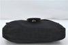 Authentic FENDI Mamma Baguette Shoulder Hand Bag Jersey Leather Black 5022D