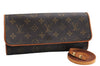 Authentic Louis Vuitton Monogram Pochette Twin GM Shoulder Bag M51852 LV 5023E