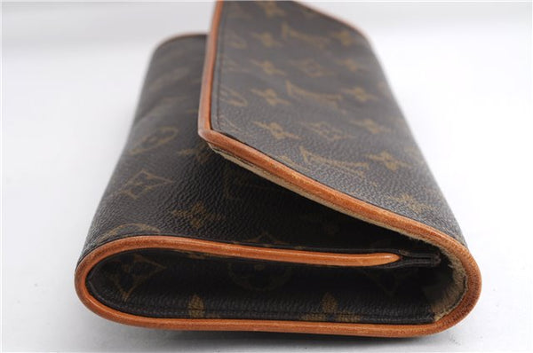 Authentic Louis Vuitton Monogram Pochette Twin GM Shoulder Bag M51852 LV 5023E