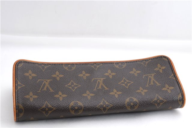 Authentic Louis Vuitton Monogram Pochette Twin GM Shoulder Bag M51852 LV 5023E