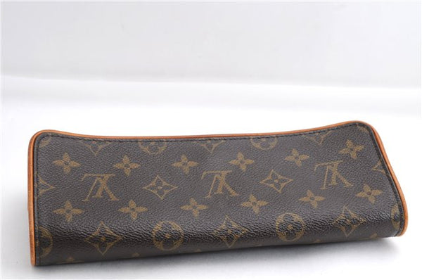 Authentic Louis Vuitton Monogram Pochette Twin GM Shoulder Bag M51852 LV 5023E