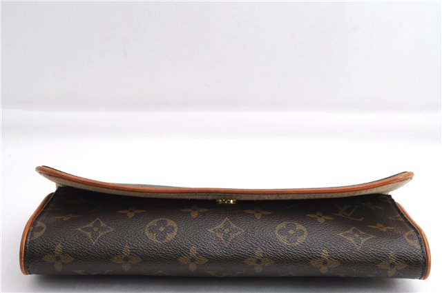 Authentic Louis Vuitton Monogram Pochette Twin GM Shoulder Bag M51852 LV 5023E