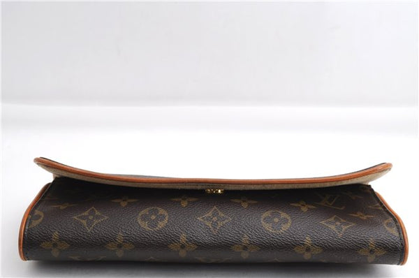 Authentic Louis Vuitton Monogram Pochette Twin GM Shoulder Bag M51852 LV 5023E