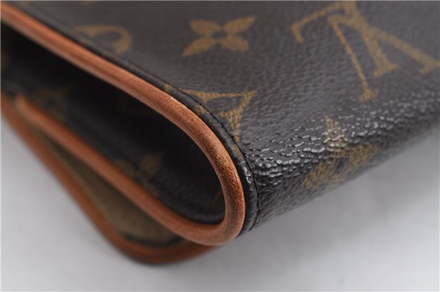 Authentic Louis Vuitton Monogram Pochette Twin GM Shoulder Bag M51852 LV 5023E
