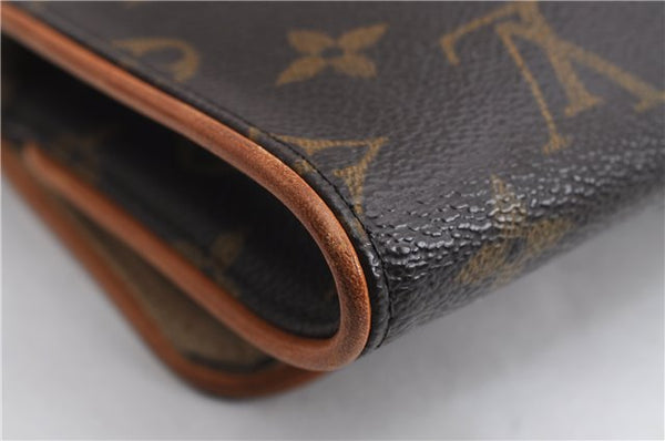 Authentic Louis Vuitton Monogram Pochette Twin GM Shoulder Bag M51852 LV 5023E