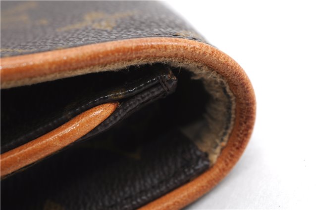 Authentic Louis Vuitton Monogram Pochette Twin GM Shoulder Bag M51852 LV 5023E