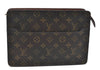 Authentic Louis Vuitton Monogram Pochette Homme Clutch Hand Bag M51795 LV 5024D