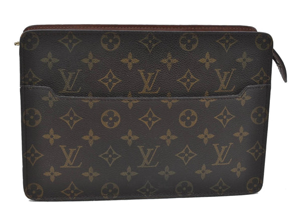 Authentic Louis Vuitton Monogram Pochette Homme Clutch Hand Bag M51795 LV 5024D