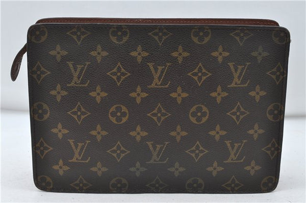 Authentic Louis Vuitton Monogram Pochette Homme Clutch Hand Bag M51795 LV 5024D