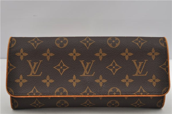 Authentic Louis Vuitton Monogram Pochette Twin GM Shoulder Bag M51852 LV 5024F