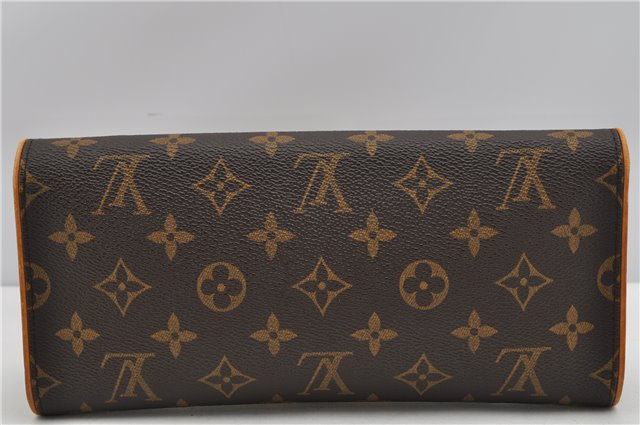 Authentic Louis Vuitton Monogram Pochette Twin GM Shoulder Bag M51852 LV 5024F