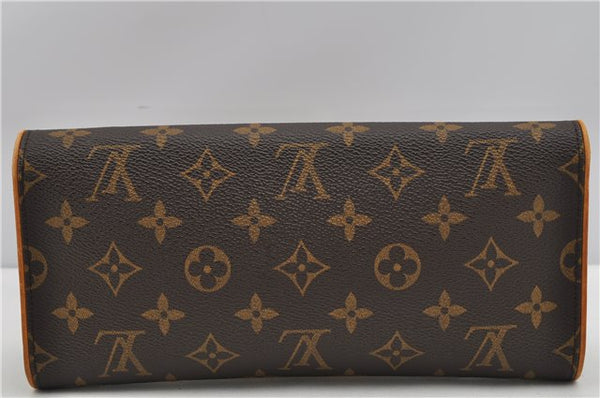 Authentic Louis Vuitton Monogram Pochette Twin GM Shoulder Bag M51852 LV 5024F