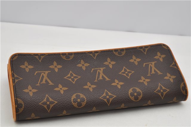 Authentic Louis Vuitton Monogram Pochette Twin GM Shoulder Bag M51852 LV 5024F