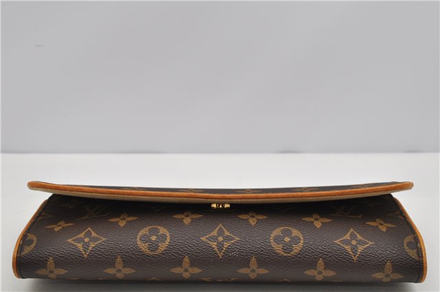 Authentic Louis Vuitton Monogram Pochette Twin GM Shoulder Bag M51852 LV 5024F