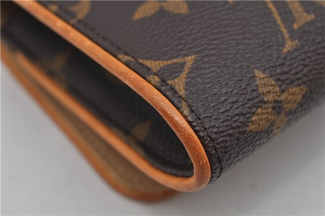 Authentic Louis Vuitton Monogram Pochette Twin GM Shoulder Bag M51852 LV 5024F