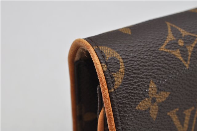 Authentic Louis Vuitton Monogram Pochette Twin GM Shoulder Bag M51852 LV 5024F
