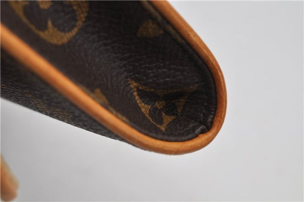 Authentic Louis Vuitton Monogram Pochette Twin GM Shoulder Bag M51852 LV 5024F