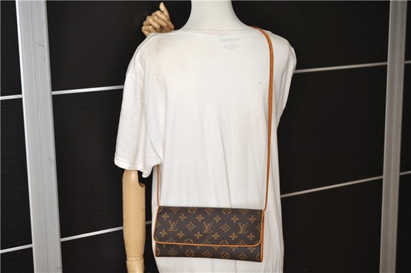 Authentic Louis Vuitton Monogram Pochette Twin GM Shoulder Bag M51852 LV 5024F