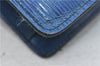 Authentic Louis Vuitton Epi Montaigne 27 Clutch Bag Blue M52655 LV 5026D