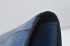 Authentic Louis Vuitton Epi Montaigne 27 Clutch Bag Blue M52655 LV 5026D