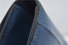 Authentic Louis Vuitton Epi Montaigne 27 Clutch Bag Blue M52655 LV 5026D