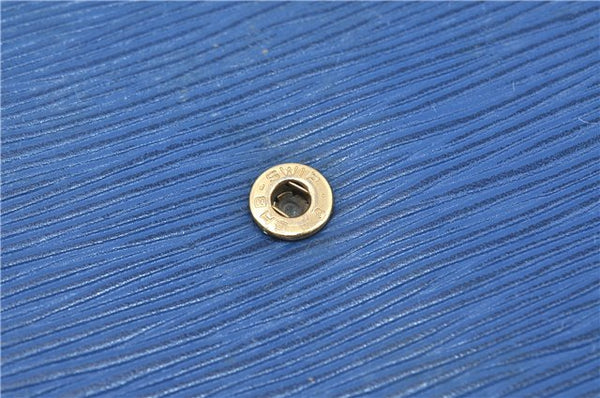 Authentic Louis Vuitton Epi Montaigne 27 Clutch Bag Blue M52655 LV 5026D