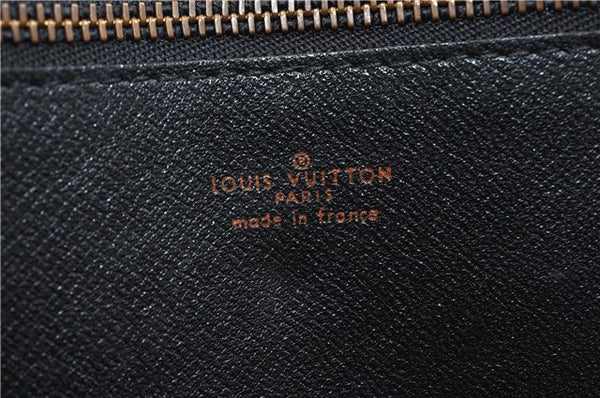 Authentic Louis Vuitton Epi Montaigne 27 Clutch Bag Blue M52655 LV 5026D