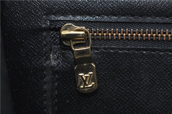 Authentic Louis Vuitton Epi Montaigne 27 Clutch Bag Blue M52655 LV 5026D