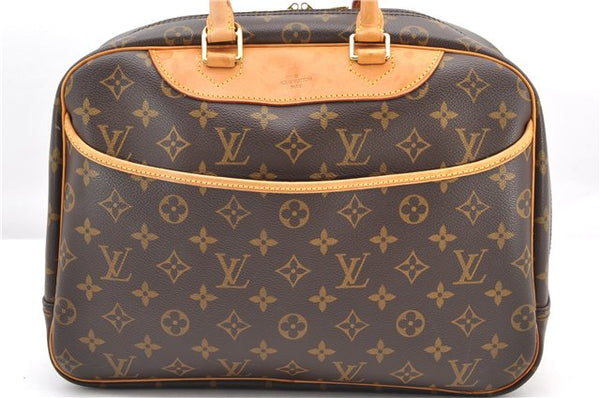 Authentic Louis Vuitton Monogram Deauville Hand Bag M47270 LV 5026F