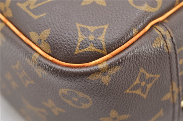 Authentic Louis Vuitton Monogram Deauville Hand Bag M47270 LV 5026F
