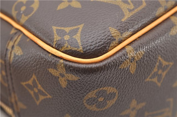Authentic Louis Vuitton Monogram Deauville Hand Bag M47270 LV 5026F