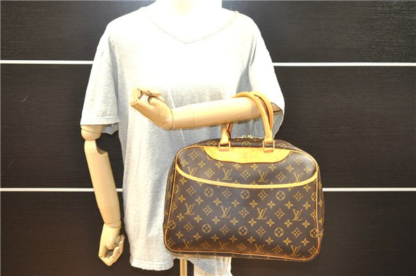 Authentic Louis Vuitton Monogram Deauville Hand Bag M47270 LV 5026F