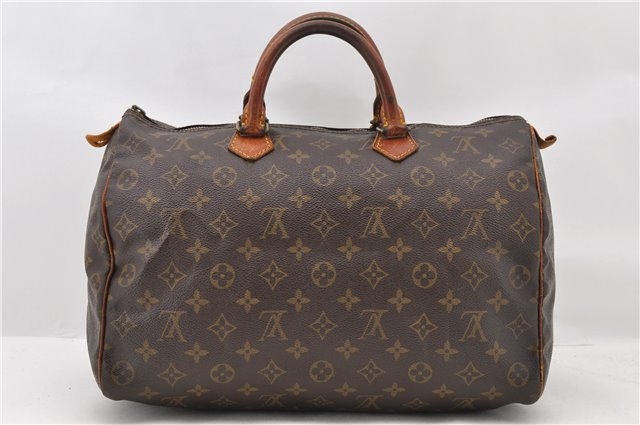 Authentic LOUIS VUITTON Monogram Speedy 35 Hand Bag M41524 LV Junk 5027C