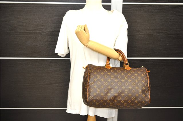 Authentic LOUIS VUITTON Monogram Speedy 35 Hand Bag M41524 LV Junk 5027C