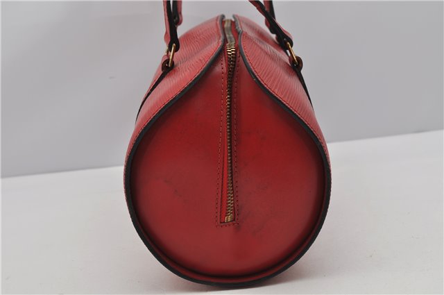 Authentic Louis Vuitton Epi Soufflot Hand Bag Red M52227 LV 5028F
