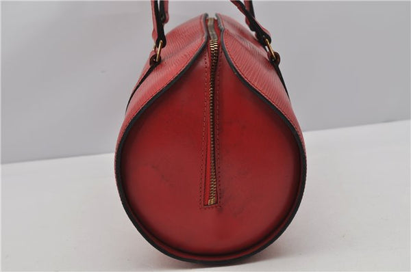 Authentic Louis Vuitton Epi Soufflot Hand Bag Red M52227 LV 5028F