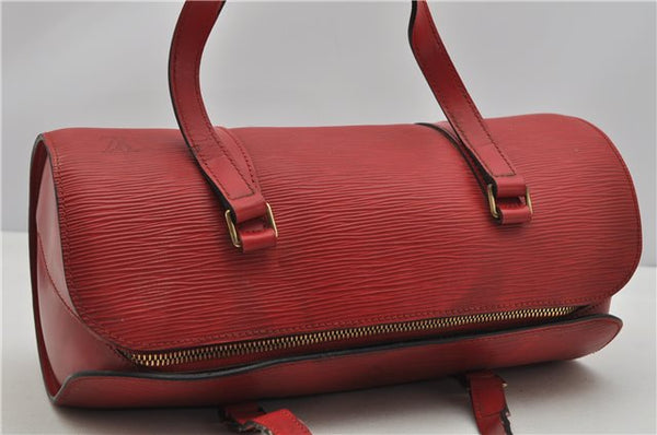 Authentic Louis Vuitton Epi Soufflot Hand Bag Red M52227 LV 5028F