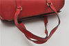 Authentic Louis Vuitton Epi Soufflot Hand Bag Red M52227 LV 5028F