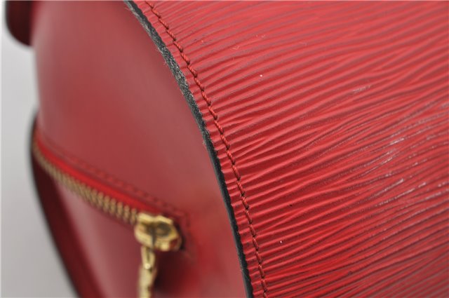 Authentic Louis Vuitton Epi Soufflot Hand Bag Red M52227 LV 5028F
