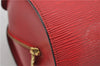 Authentic Louis Vuitton Epi Soufflot Hand Bag Red M52227 LV 5028F