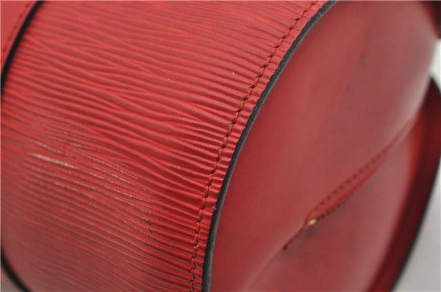 Authentic Louis Vuitton Epi Soufflot Hand Bag Red M52227 LV 5028F