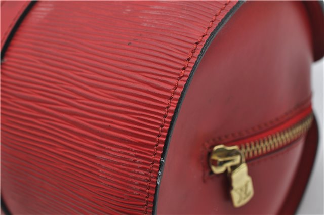 Authentic Louis Vuitton Epi Soufflot Hand Bag Red M52227 LV 5028F