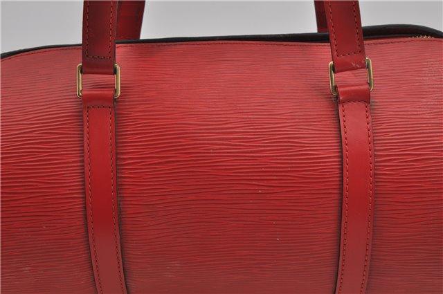 Authentic Louis Vuitton Epi Soufflot Hand Bag Red M52227 LV 5028F