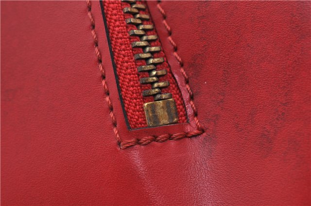 Authentic Louis Vuitton Epi Soufflot Hand Bag Red M52227 LV 5028F
