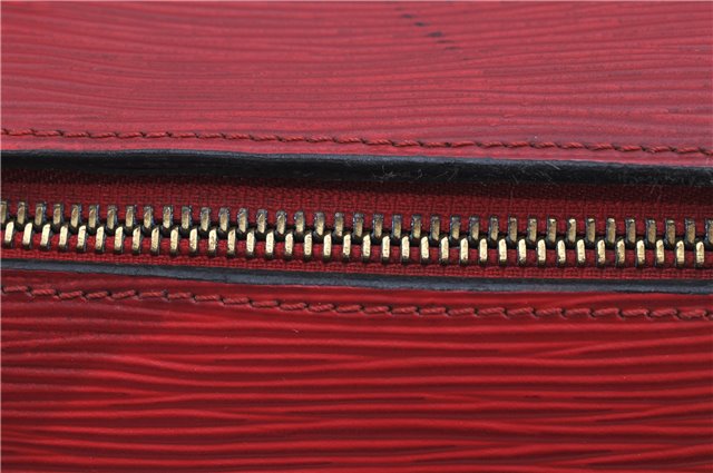 Authentic Louis Vuitton Epi Soufflot Hand Bag Red M52227 LV 5028F