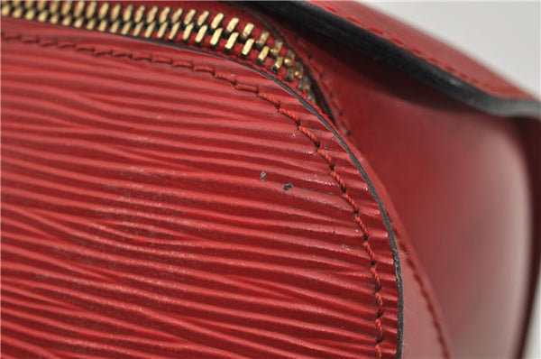 Authentic Louis Vuitton Epi Soufflot Hand Bag Red M52227 LV 5028F