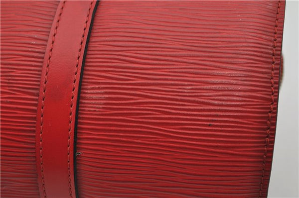 Authentic Louis Vuitton Epi Soufflot Hand Bag Red M52227 LV 5028F