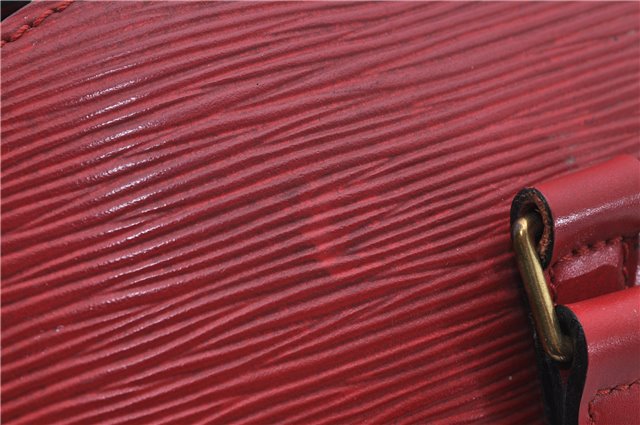 Authentic Louis Vuitton Epi Soufflot Hand Bag Red M52227 LV 5028F