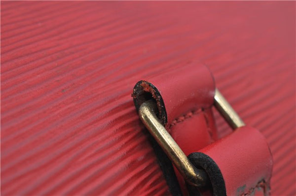 Authentic Louis Vuitton Epi Soufflot Hand Bag Red M52227 LV 5028F